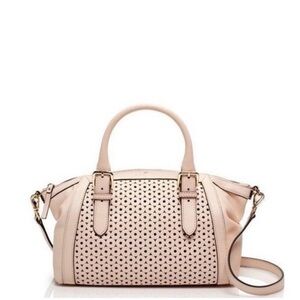 Kate Spade Mercer Isle Sloan Goose Egg Die Cut Leather Satchel Tan Handbag